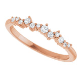 14K Rose 1/6 CTW Natural Diamond Stackable Ring