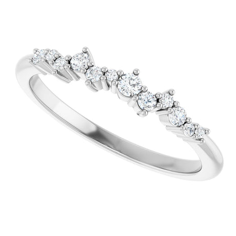 14K White Gold 1/6 CTW Natural Diamond Stackable Ring
