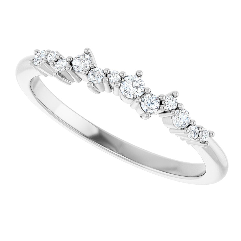 14K White Gold 1/6 CTW Natural Diamond Stackable Ring