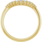 14K Yellow Gold .08 CTW Natural Diamond Contour Band