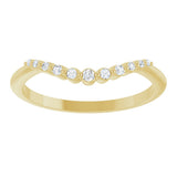 14K Yellow Gold .08 CTW Natural Diamond Contour Band
