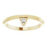 14K Yellow Gold .06 CT Natural Diamond Stackable Ring