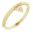 14K Yellow Gold .06 CT Natural Diamond Stackable Ring