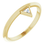 14K Yellow Gold .06 CT Natural Diamond Stackable Ring