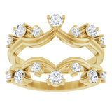 14K Yellow 3/4 CTW Natural Diamond Ring Guard