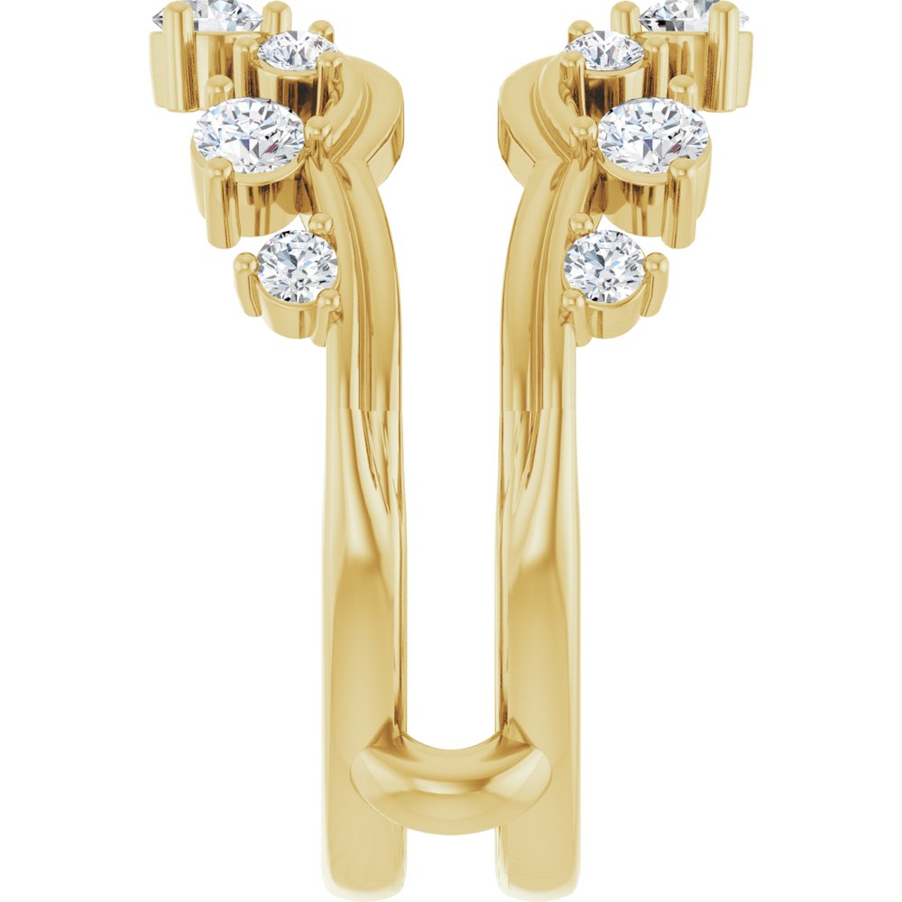14K Yellow 3/4 CTW Natural Diamond Ring Guard