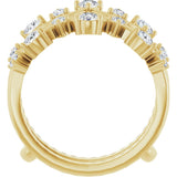 14K Yellow 3/4 CTW Natural Diamond Ring Guard