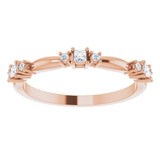 14K Rose 1/6 CTW Natural Diamond Stackable Ring