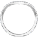 14K White Gold 3/8 CTW Lab-Grown Diamond Contour Band