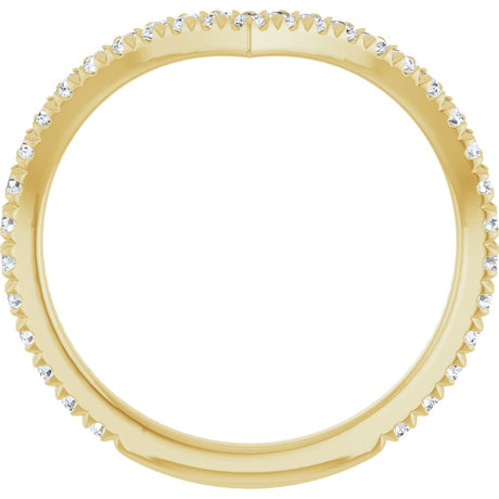 14K Yellow Gold 3/8 CTW Lab-Grown Diamond Contour Band