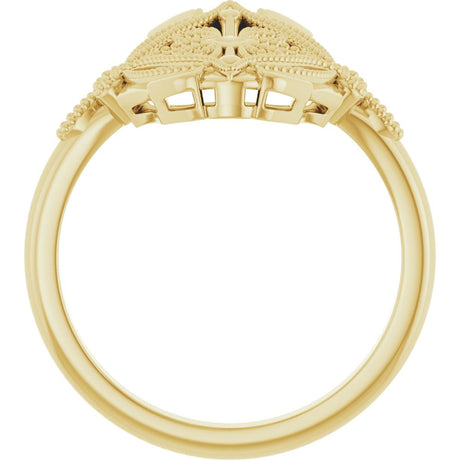 14K Yellow Vintage-Inspired Ring