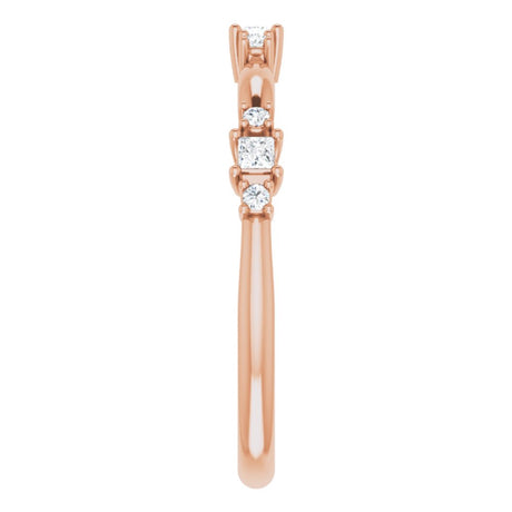 14K Rose Gold 1/6 CTW Natural Diamond Stackable Ring
