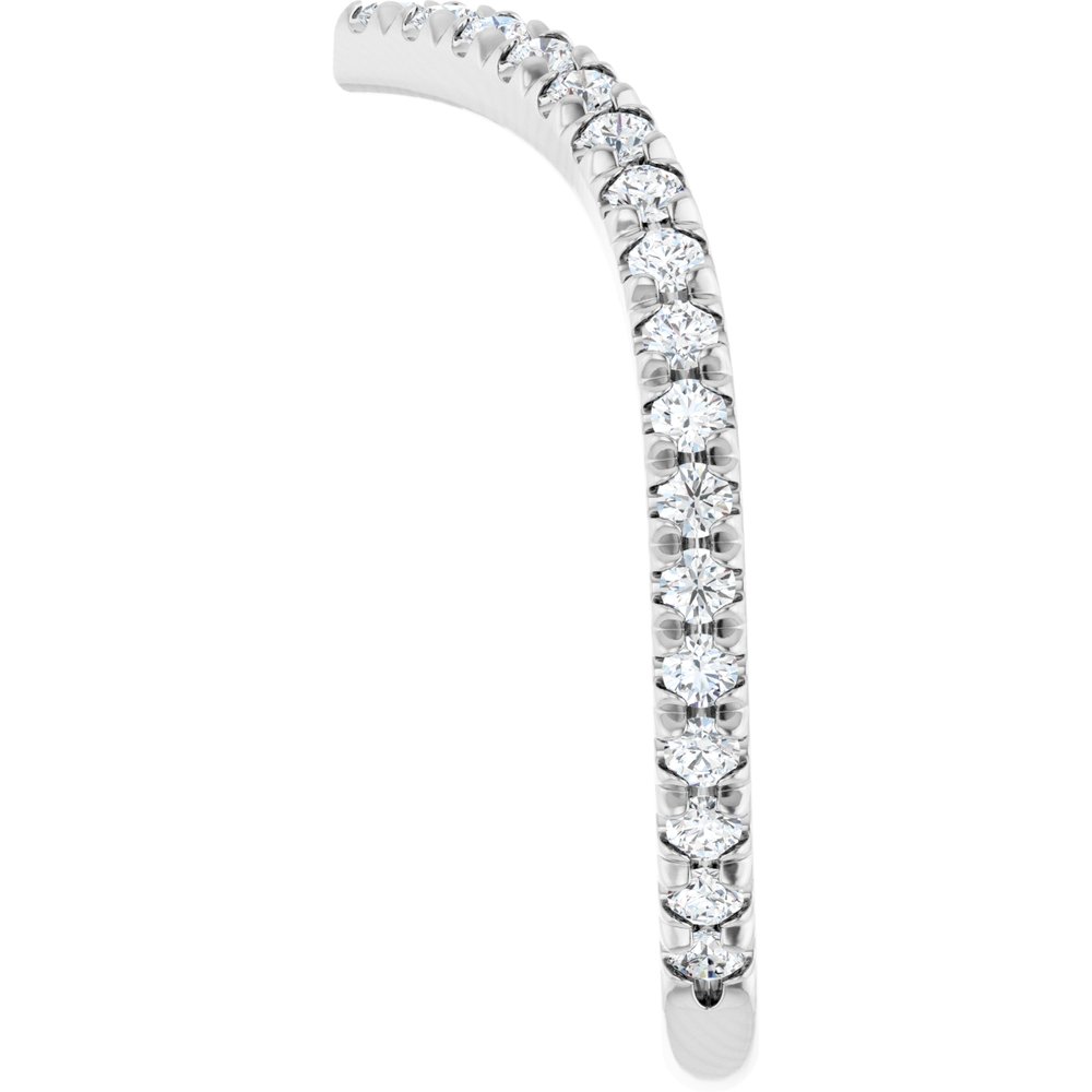 14K White Gold 3/8 CTW Lab-Grown Diamond Contour Band