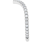 14K White Gold 3/8 CTW Lab-Grown Diamond Contour Band
