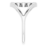 14K White Gold 1/8 CTW Natural Diamond Geometric Ring