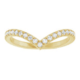 14K Yellow 3/8 CTW Lab-Grown Diamond Contour Band