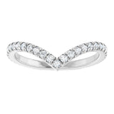 14K White Gold 3/8 CTW Lab-Grown Diamond Contour Band