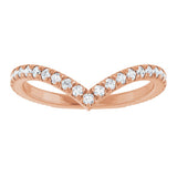 14K Rose Gold 3/8 CTW Lab-Grown Diamond Contour Band