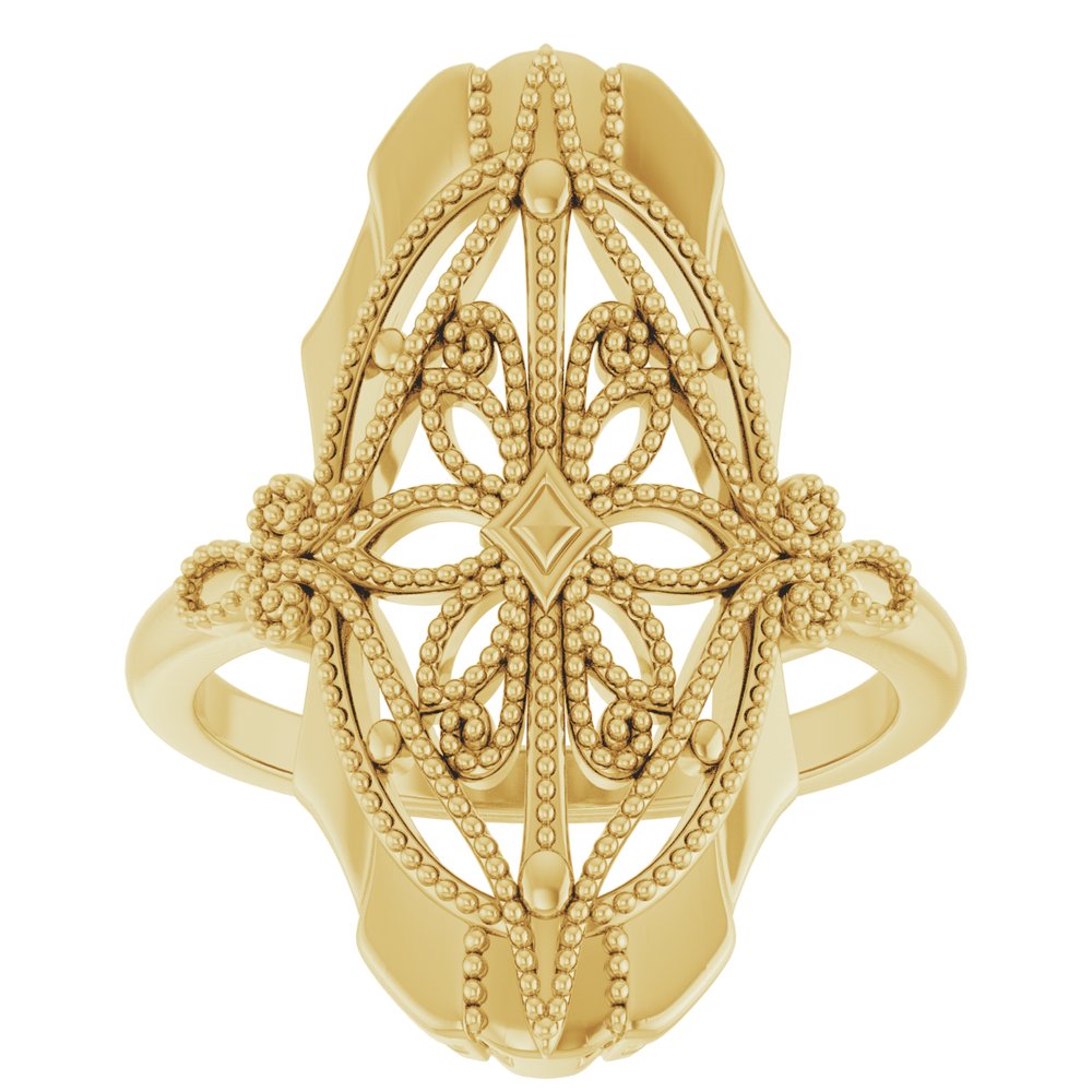 14K Yellow Vintage-Inspired Ring