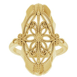 14K Yellow Vintage-Inspired Ring