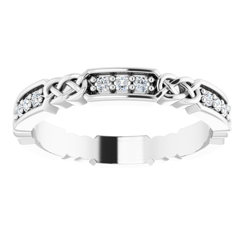 14K White Gold 1/4 CTW Natural Diamond Eternity Band Size 7
