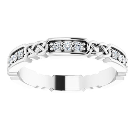 14K White 1/4 CTW Natural Diamond Eternity Band Size 7