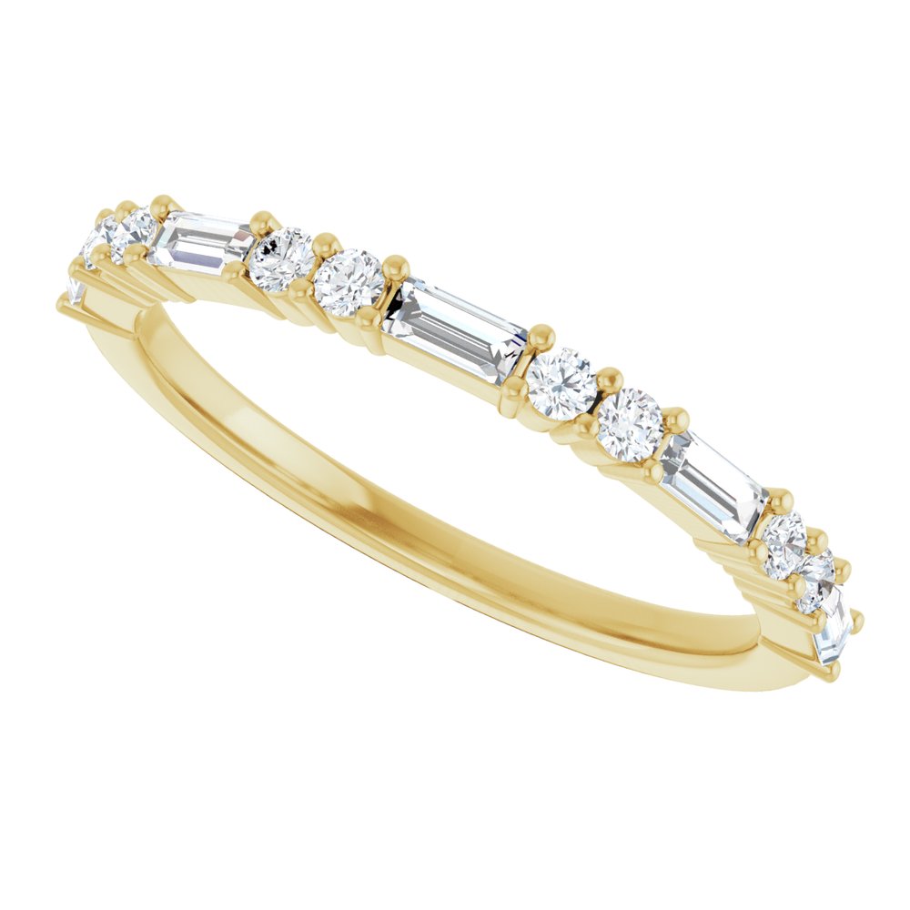 14K Yellow 3/8 CTW Lab-Grown Diamond Anniversary Band