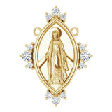 14K Yellow 1/5 CTW Natural Diamond Miraculous Necklace Center