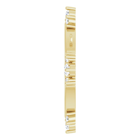 14K Yellow 1/5 CTW Natural Diamond Miraculous Necklace Center