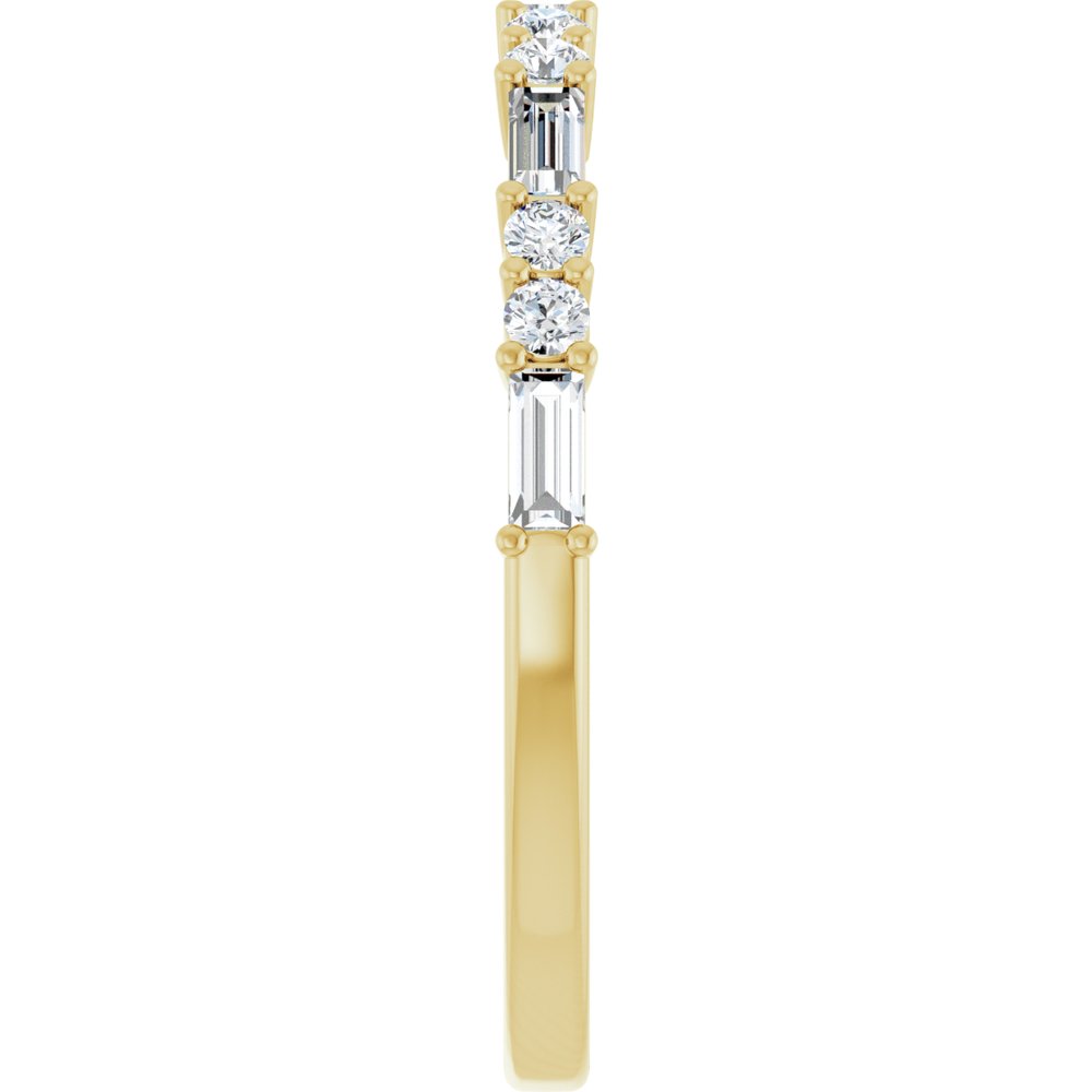 14K Yellow 3/8 CTW Lab-Grown Diamond Anniversary Band