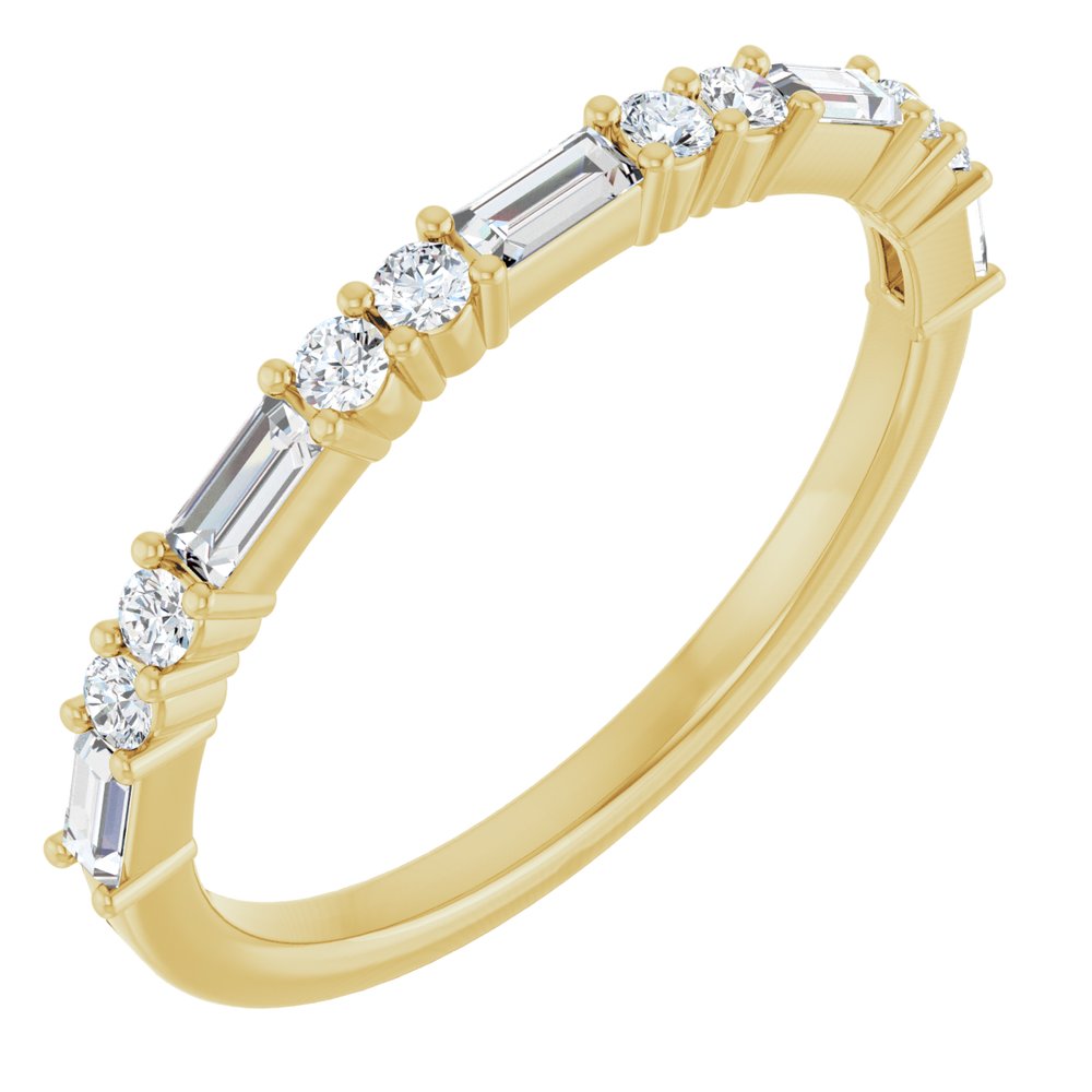 14K Yellow 3/8 CTW Lab-Grown Diamond Anniversary Band