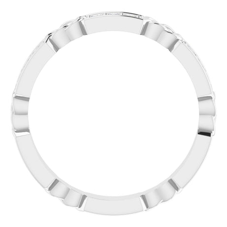 14K White Gold 1/4 CTW Natural Diamond Eternity Band Size 7