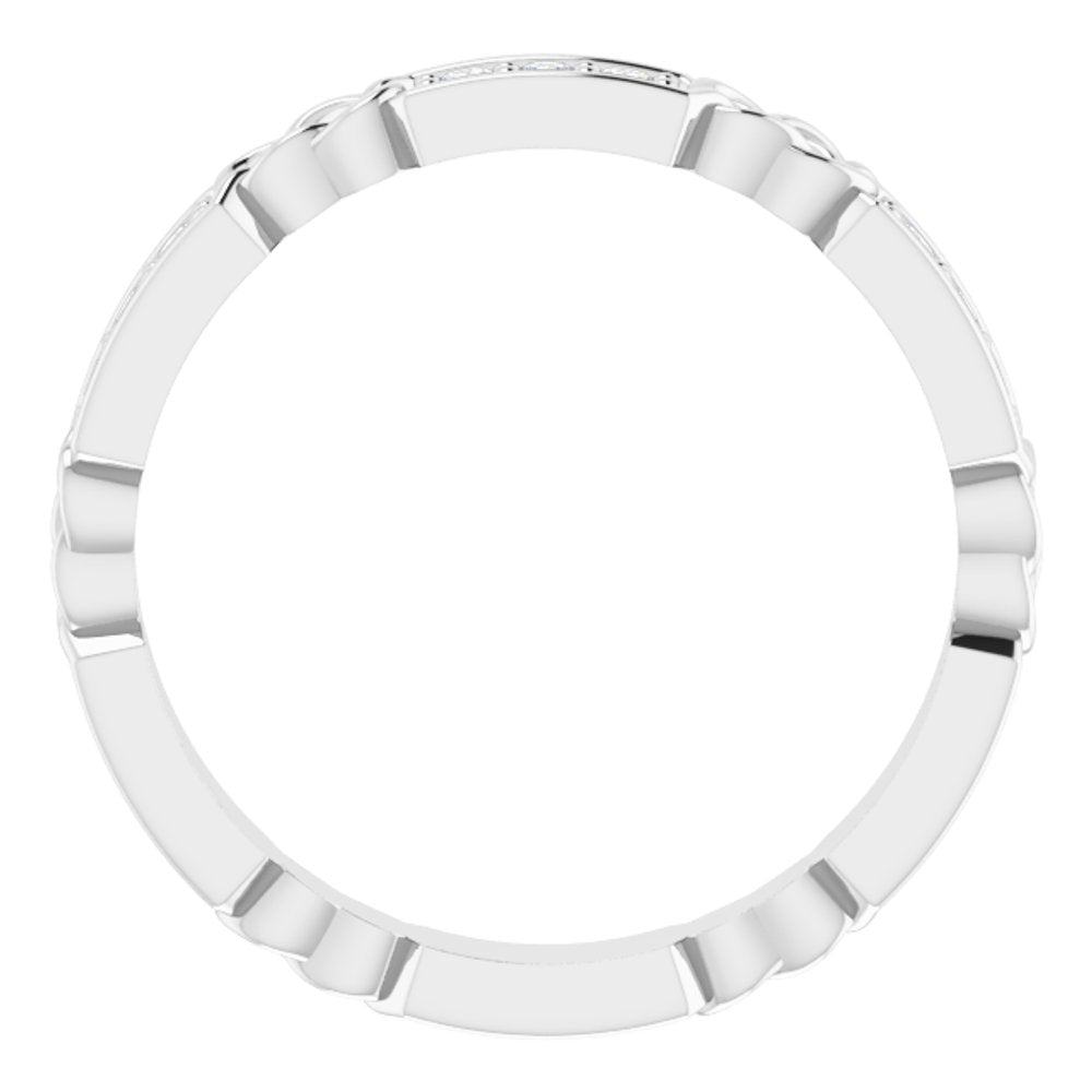 14K White Gold 1/4 CTW Natural Diamond Eternity Band Size 7