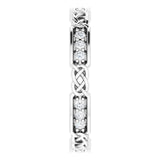 14K White Gold 1/4 CTW Natural Diamond Eternity Band Size 7