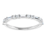 14K White 3/8 CTW Natural Diamond Anniversary Band