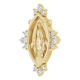 14K Yellow 1/5 CTW Natural Diamond Miraculous Necklace Center