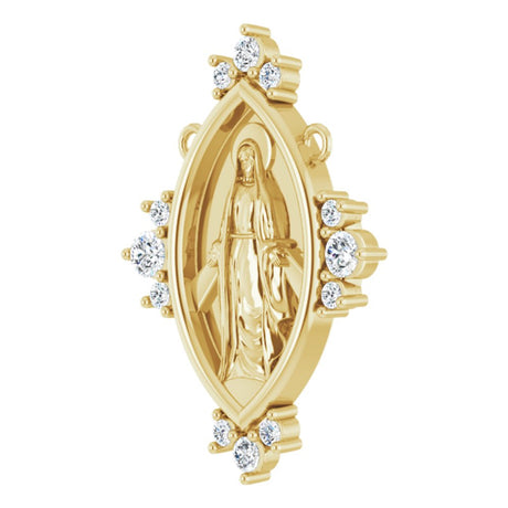 14K Yellow 1/5 CTW Natural Diamond Miraculous Necklace Center