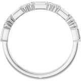 14K White 3/8 CTW Lab-Grown Diamond Anniversary Band