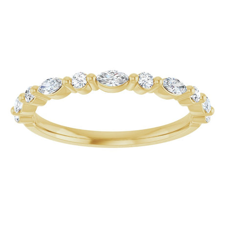 14K Yellow Gold 1/3 CTW Lab-Grown Diamond Anniversary Band