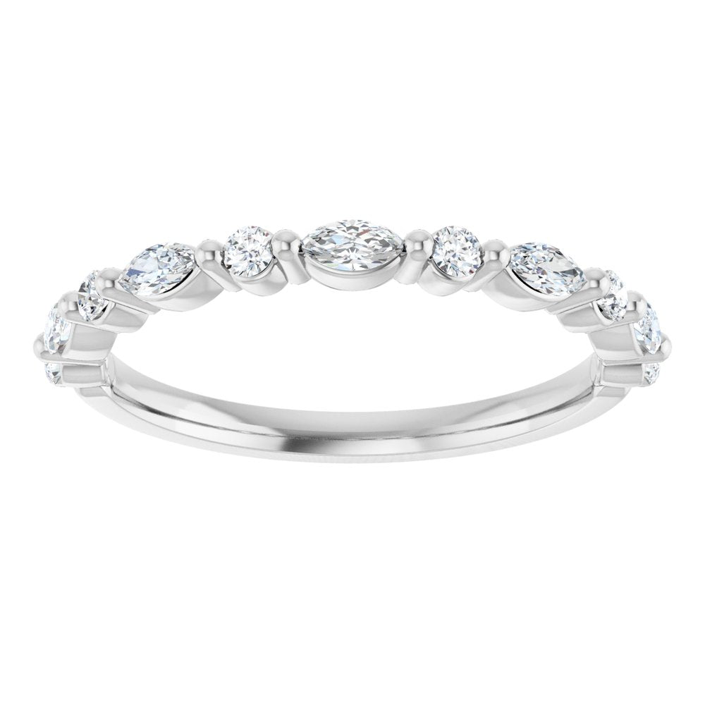 14K White 1/3 CTW Lab-Grown Diamond Anniversary Band