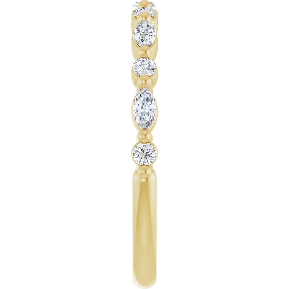 14K Yellow 1/3 CTW Lab-Grown Diamond Anniversary Band