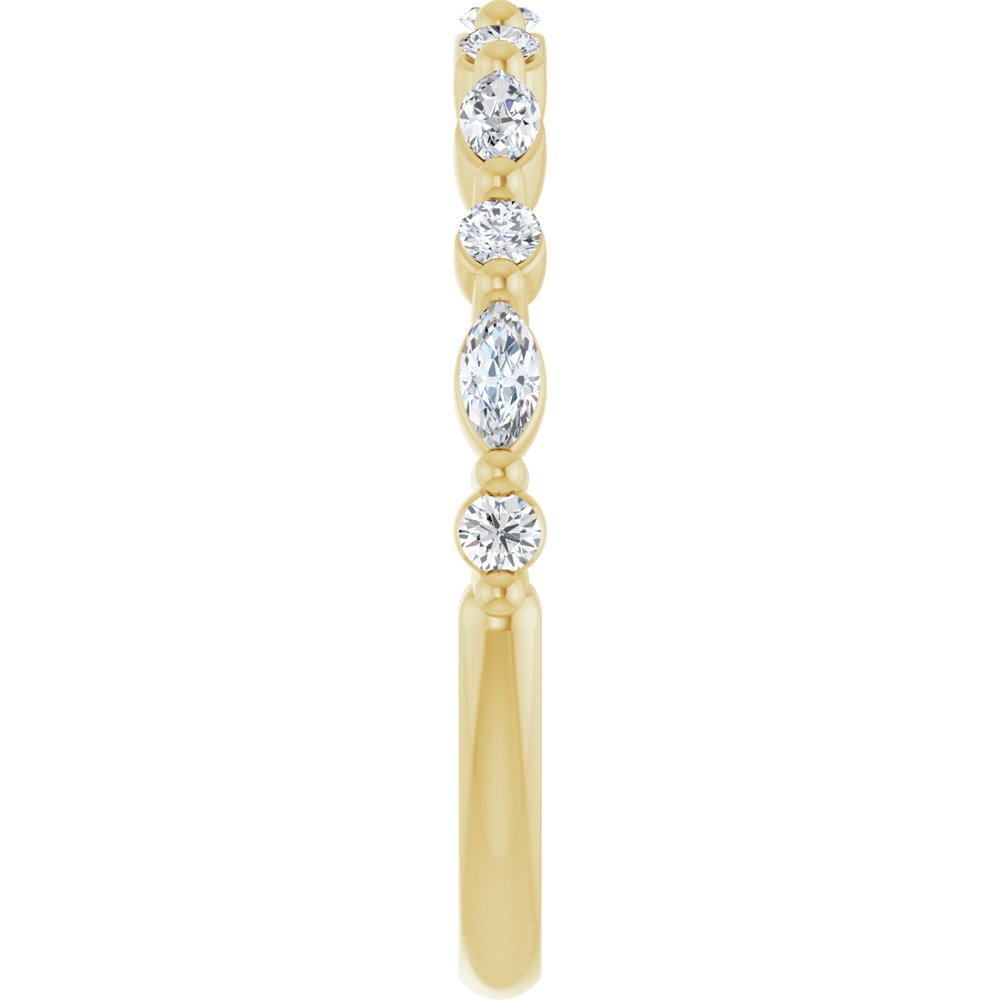 14K Yellow Gold 1/3 CTW Lab-Grown Diamond Anniversary Band
