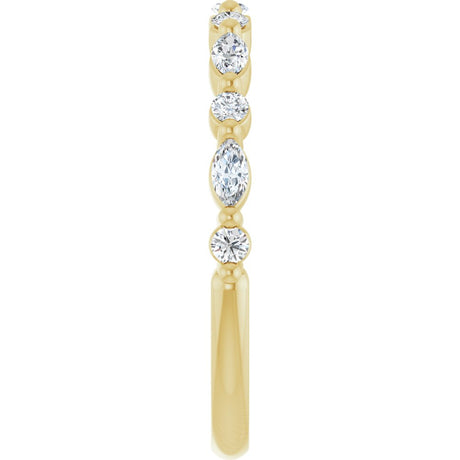 14K Yellow Gold 1/3 CTW Lab-Grown Diamond Anniversary Band