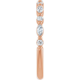 14K Rose Gold 1/3 CTW Natural Diamond Anniversary Band