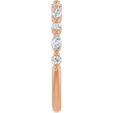 14K Rose Gold 1/3 CTW Natural Diamond Anniversary Band