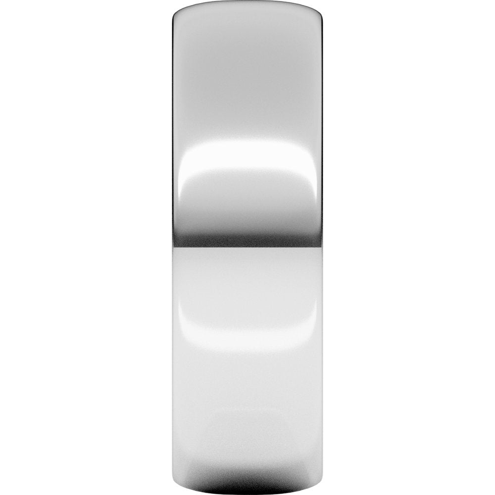 10K White Gold 6 mm Lightweight Half Round Band Size 6