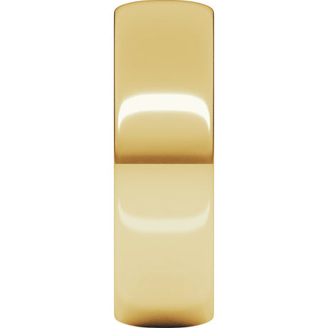 18K Yellow Gold 6 mm Lightweight Half Round Band Size 9