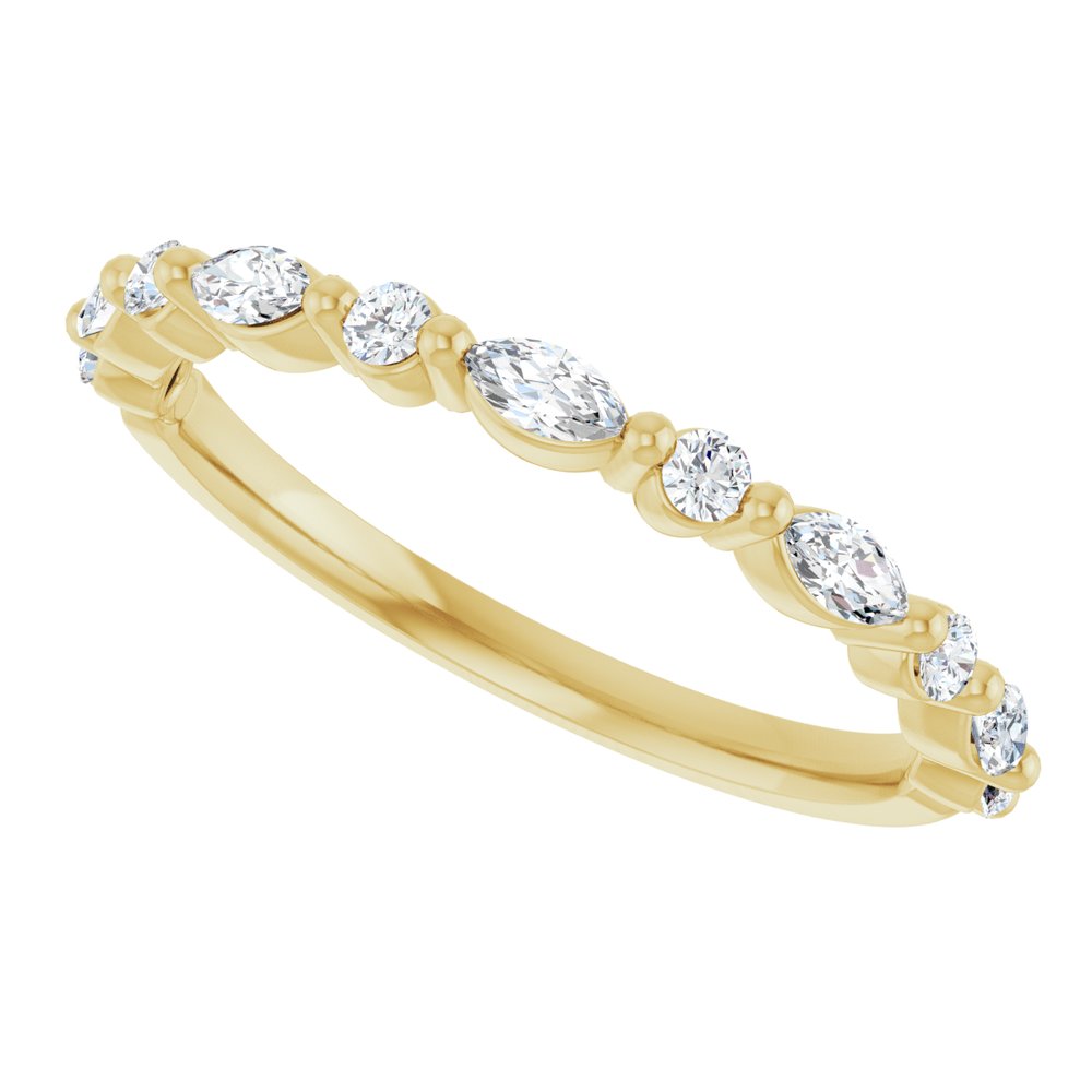 14K Yellow Gold 1/3 CTW Lab-Grown Diamond Anniversary Band
