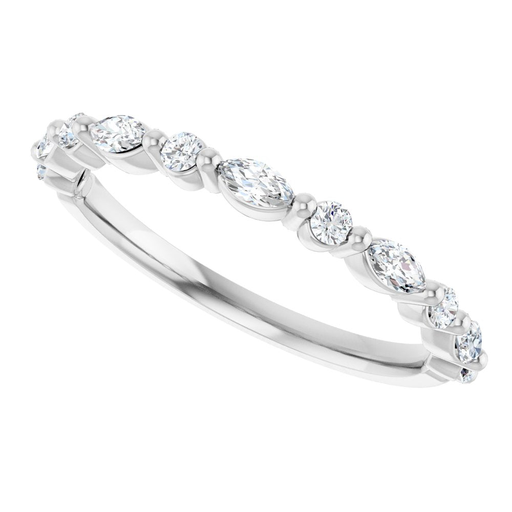 14K White 1/3 CTW Lab-Grown Diamond Anniversary Band