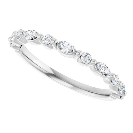 14K White 1/3 CTW Lab-Grown Diamond Anniversary Band